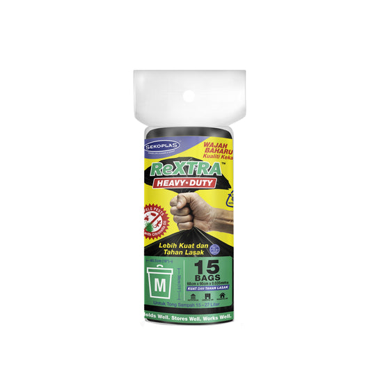 Sekoplas ReXTRA Heavy Duty LDPE Garbage Bag Size M (68cm x 90cm) 15's