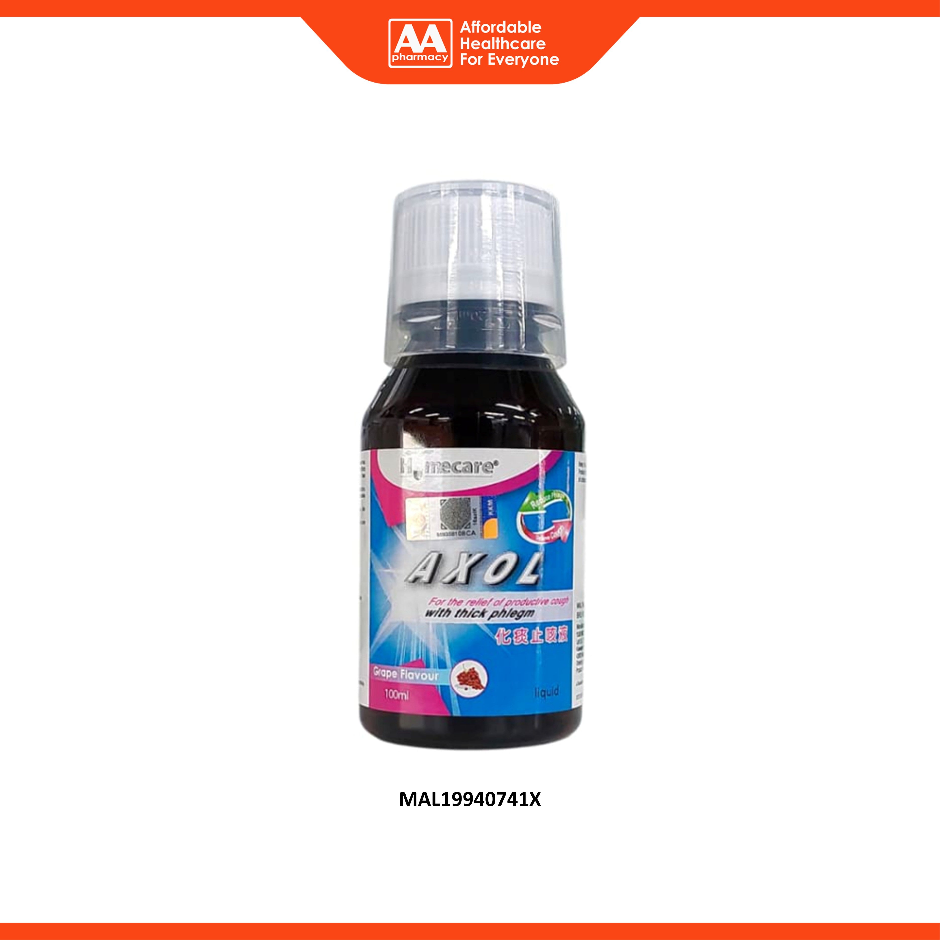 Homecare Axol Liquid 100mL (Grape Flavour)
