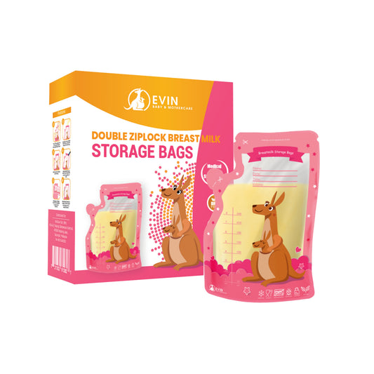 Evin Double Ziplock Breast Milk Storage Bag 8oz/240mL 25's