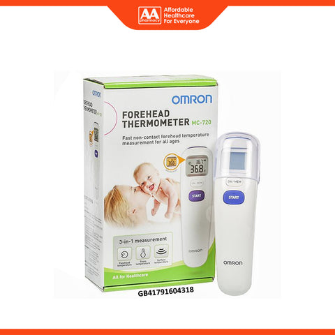Omron Forehead Thermometer (Model: MC-720) [1 Year Warranty]