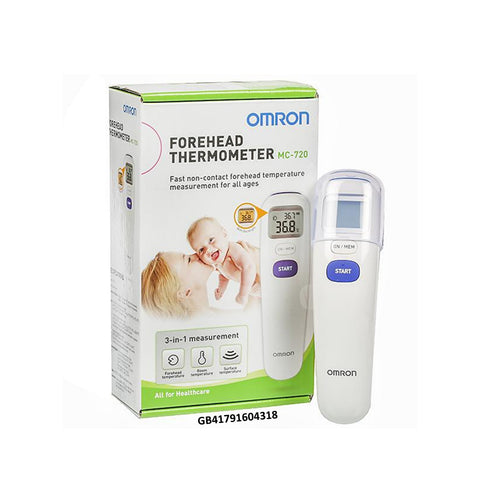Omron Forehead Thermometer (Model: MC-720) [1 Year Warranty]
