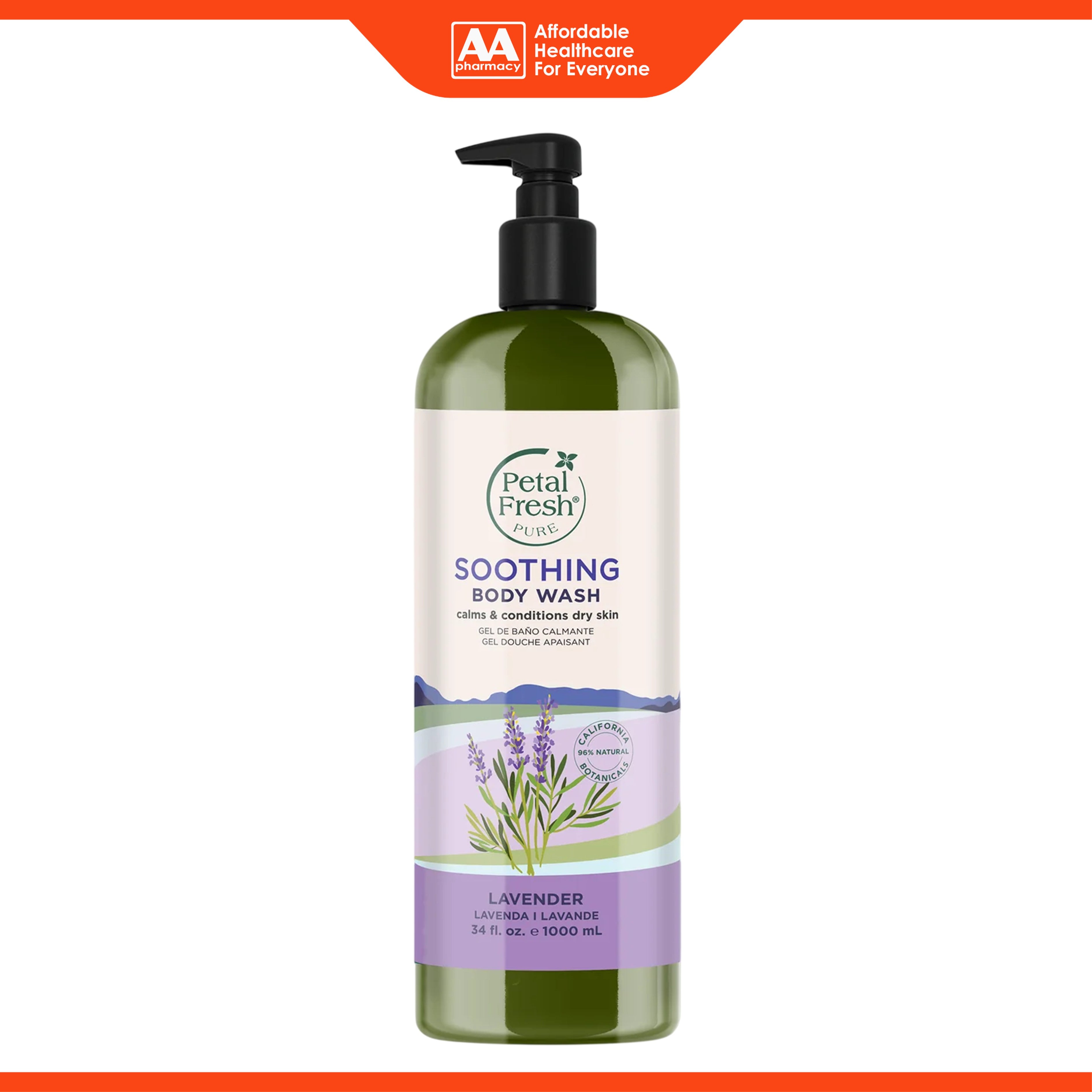 Petal Fresh Pure Soothing Body Wash 1L (Lavender)