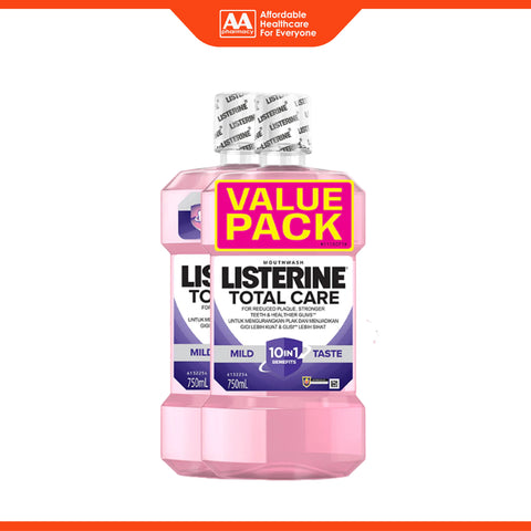 Listerine Mouthwash - Total Care (Mild Taste) 750mLx2's [Twinpack]