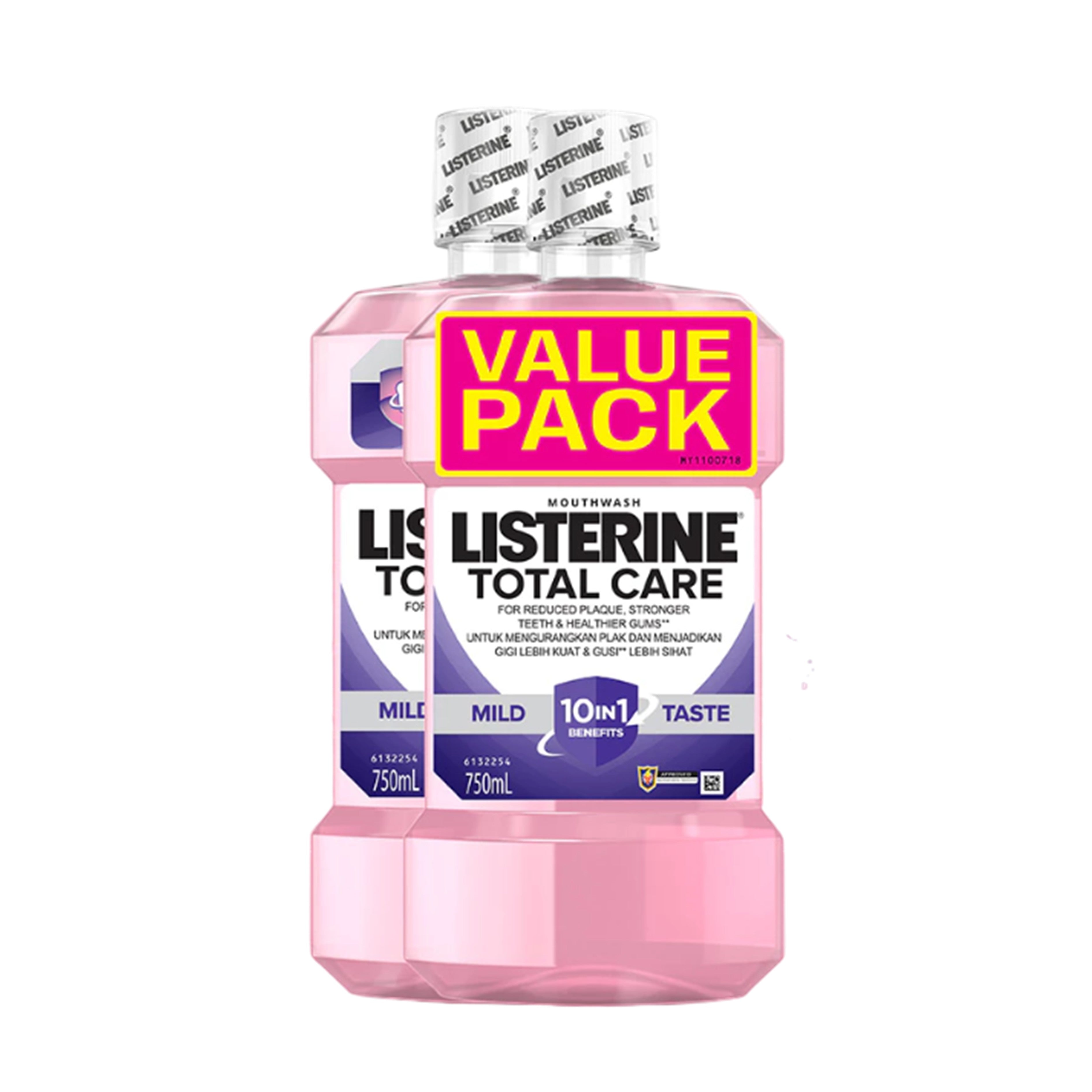 Listerine Mouthwash - Total Care (Mild Taste) 750mLx2's [Twinpack]