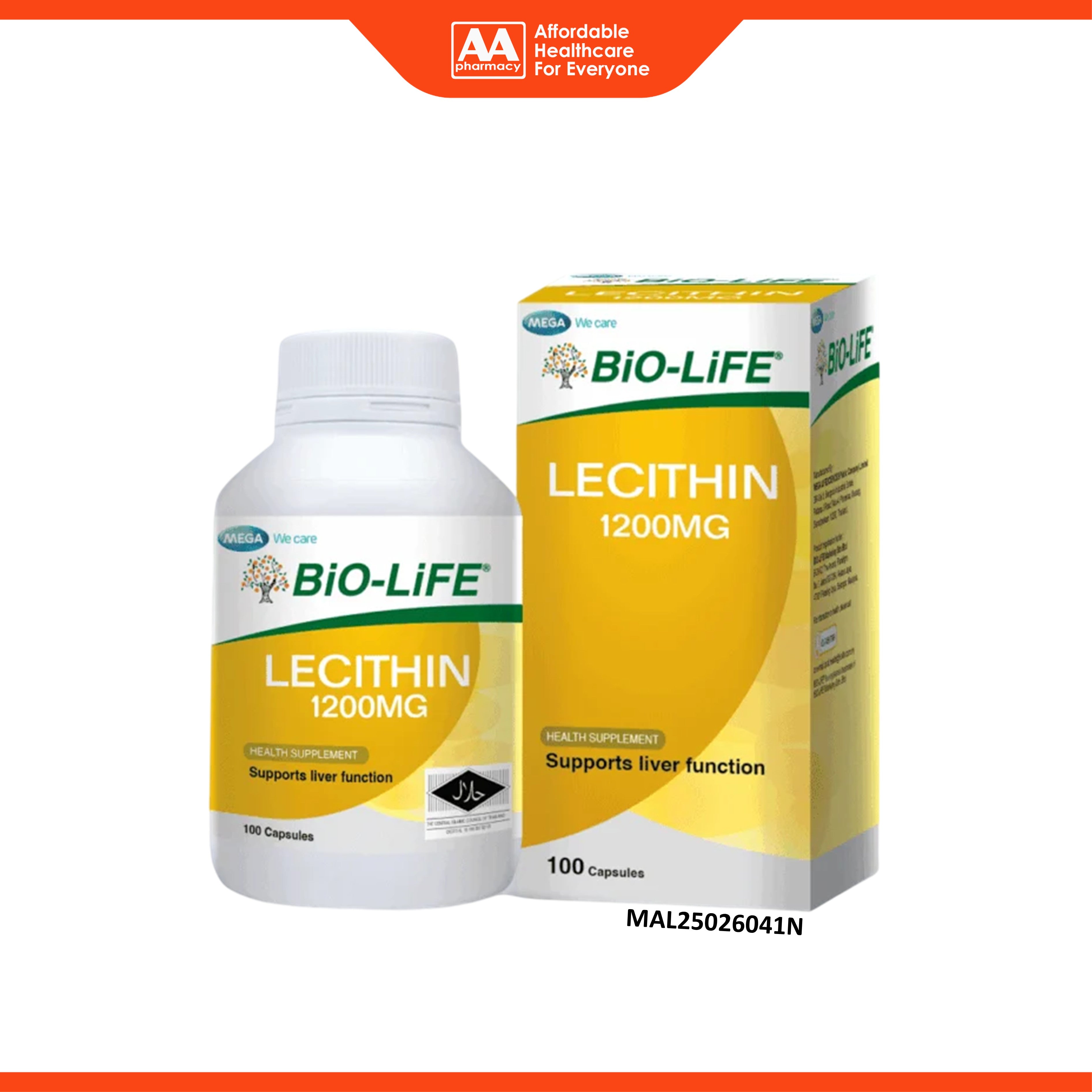 Bio-Life Lecithin 1200mg Capsule 100's
