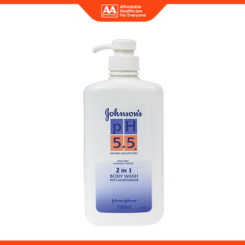 Johnson's pH5.5 2 in 1 Body Wash with Moisturizers 750mL
