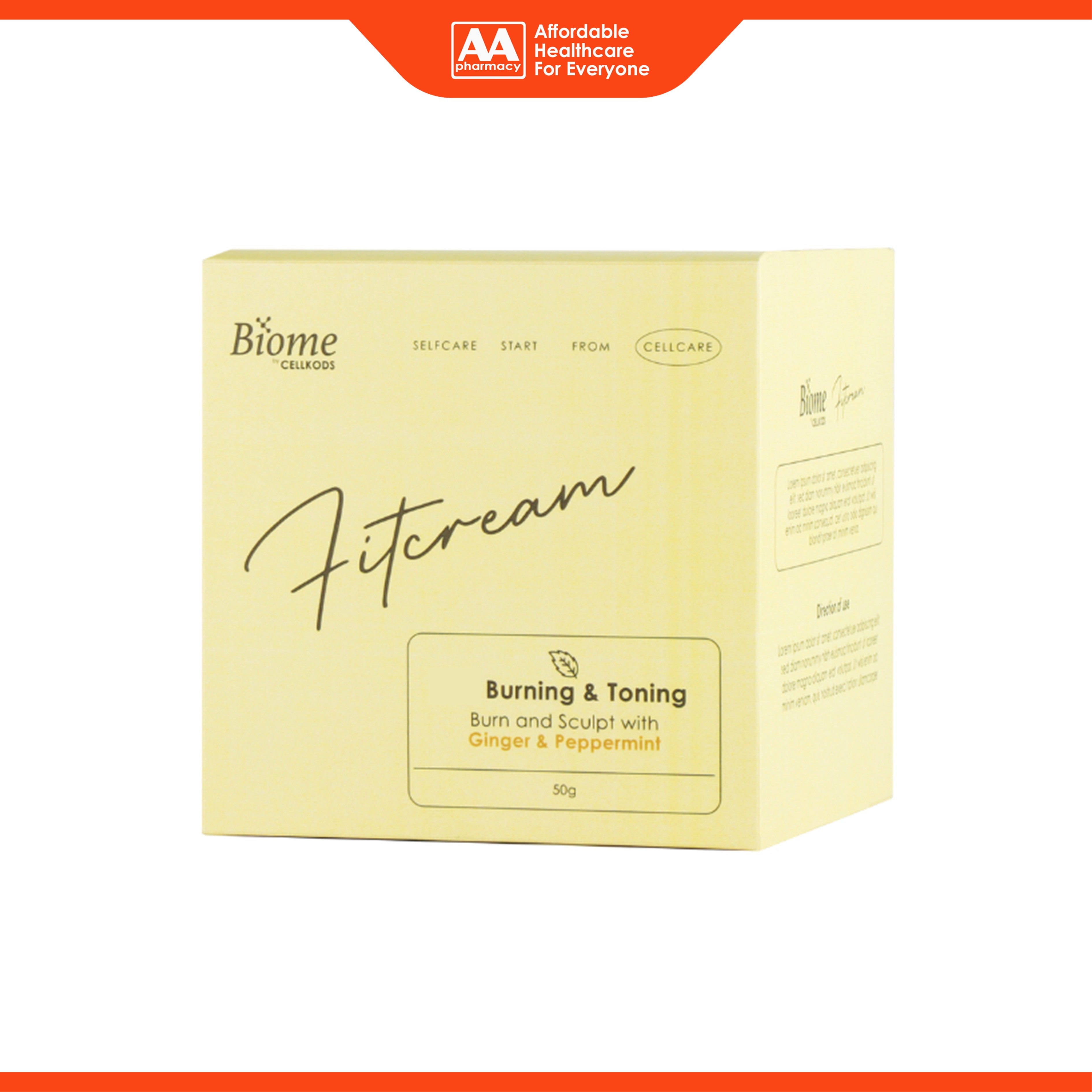 Biome Fit Cream 100g (Burn and Sculpt with Ginger and Peppermint)