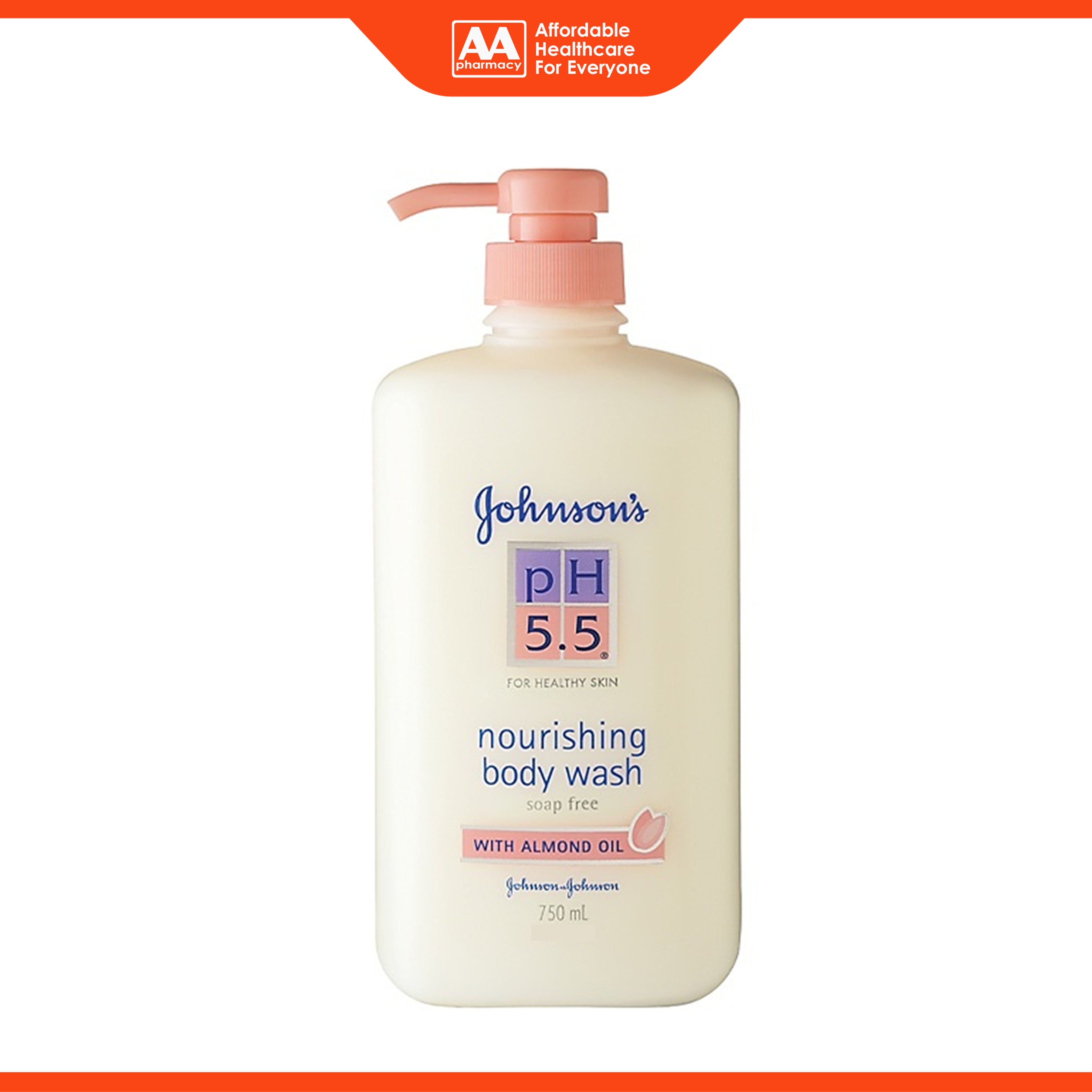 Johnson's pH5.5 Nourishing Body Wash with Almond Oil 750mL