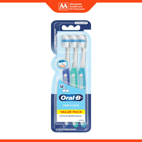 Oral-B Toothbrush (Deep Clean, Pro Deep Clean, Extra Soft) 3's
