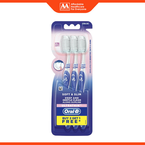 Oral-B Toothbrush (Soft and Slim, Ultrathin, Extra Soft) 3's