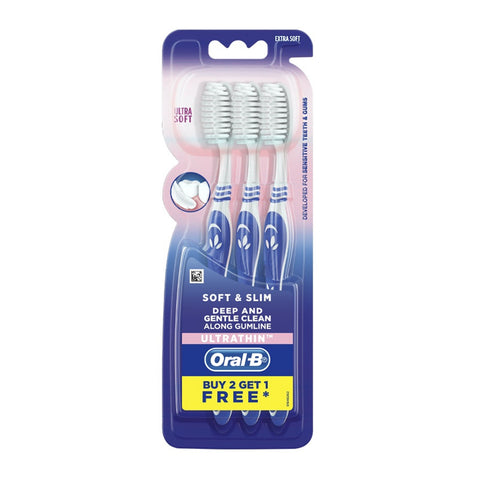 Oral-B Toothbrush (Soft and Slim, Ultrathin, Extra Soft) 3's