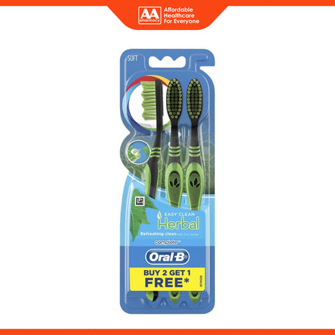 Oral-B Toothbrush (Complete Easy Clean Herbal, Soft) 3's