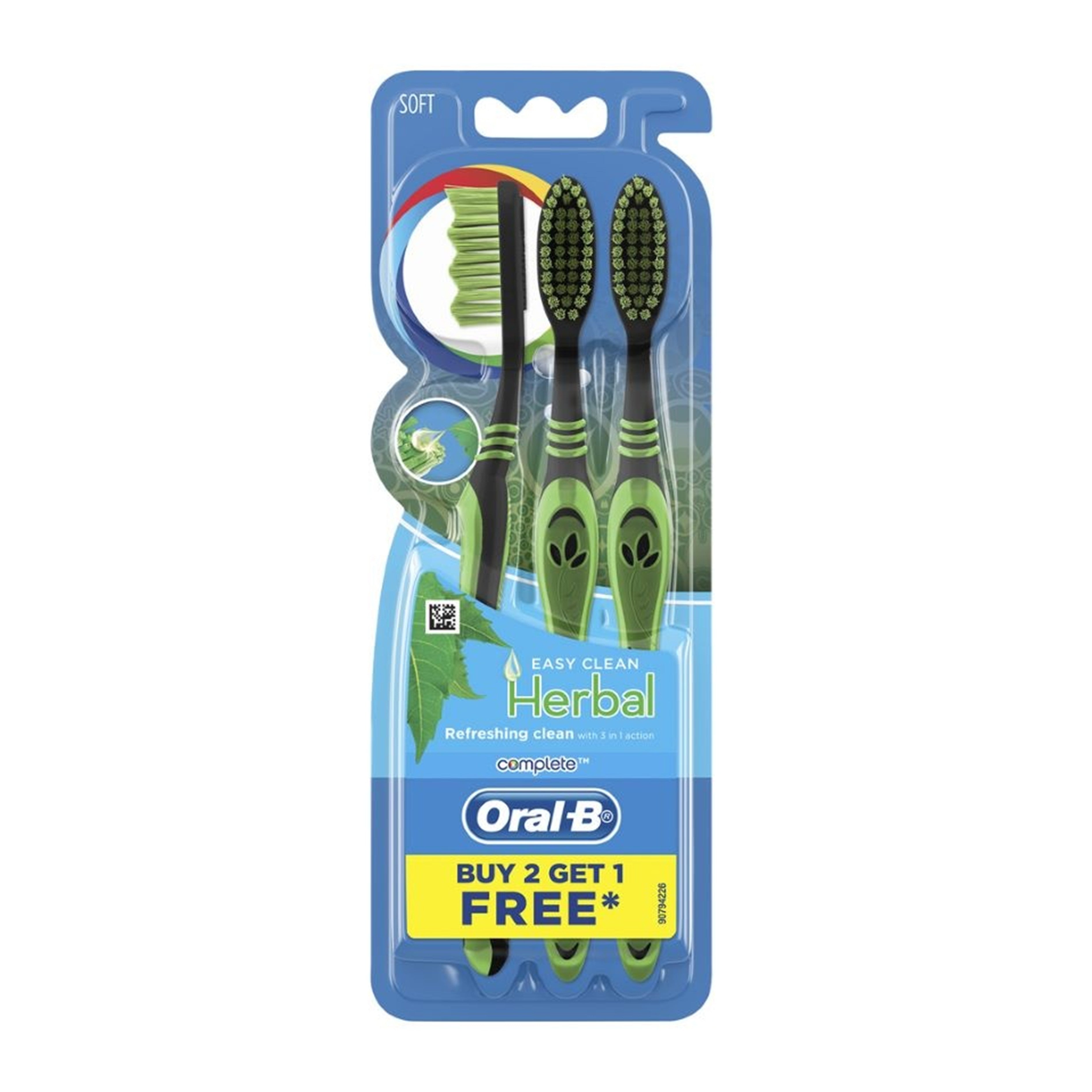 Oral-B Toothbrush (Complete Easy Clean Herbal, Soft) 3's