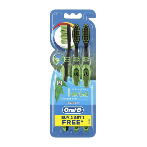 Oral-B Toothbrush (Complete Easy Clean Herbal, Soft) 3's