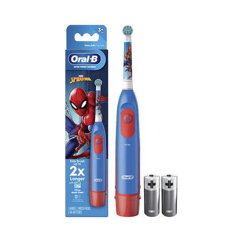 Oral-B (Marvel Spiderman) Battery Powered Toothbrush (1 Handle, 1 Brush Head, 2 AA Batteries) [For Children 3+ Years]