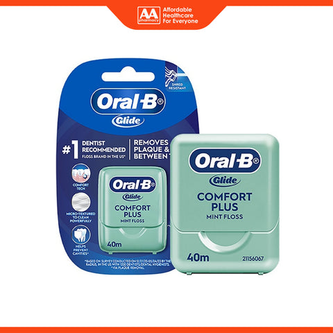 Oral-B Glide Comfort Plus Mint Floss 40m 1's