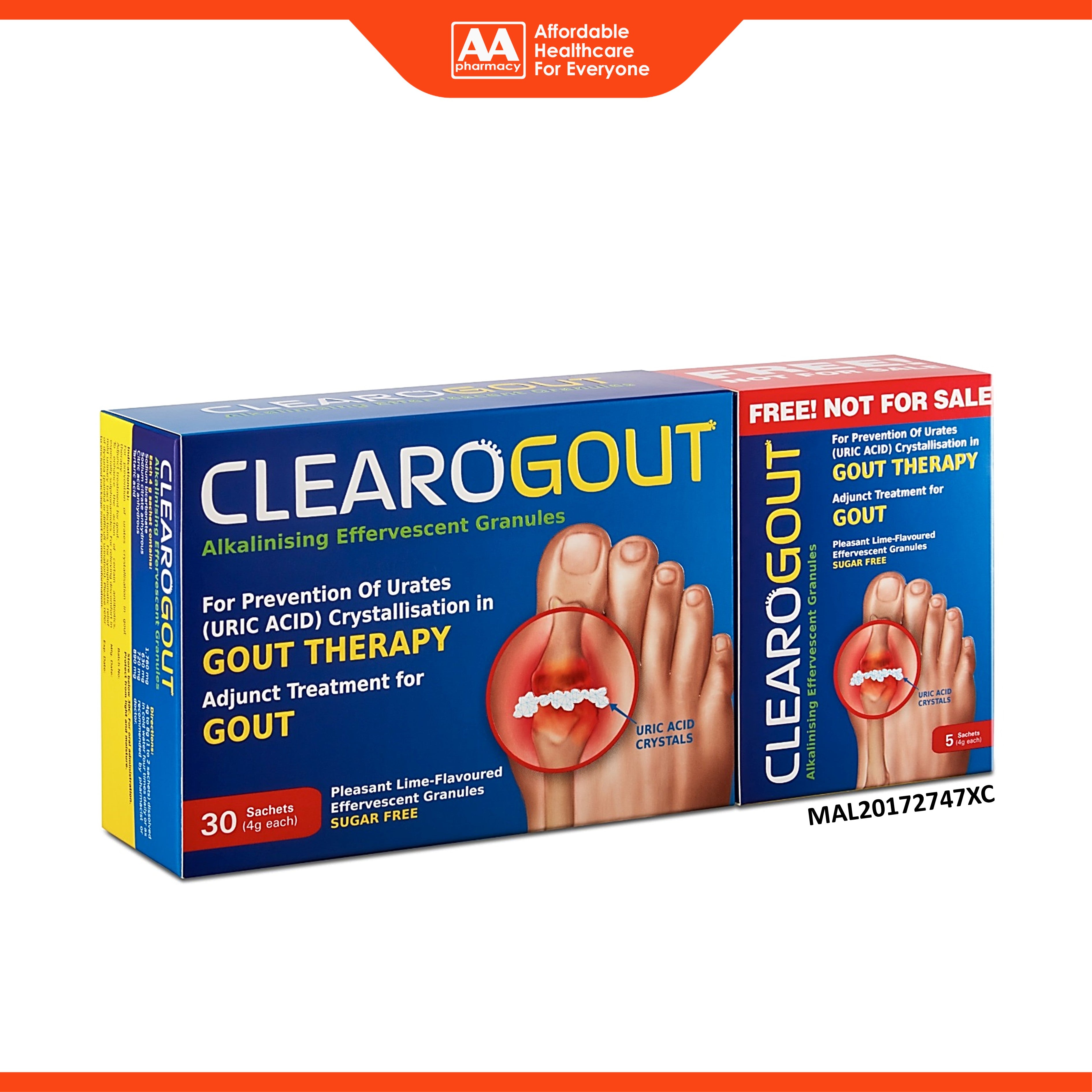 Live-Well Clearogout Alkalinizing Effervescent Granule Sachet 4gx30's+5's