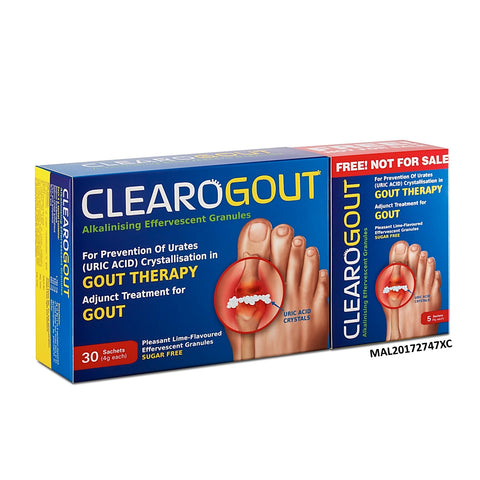 Live-Well Clearogout Alkalinizing Effervescent Granule Sachet 4gx30's+5's