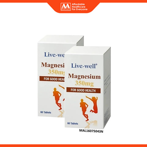 Live-Well Magnesium 350g Tablet 2x60's