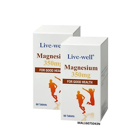Live-Well Magnesium 350g Tablet 2x60's