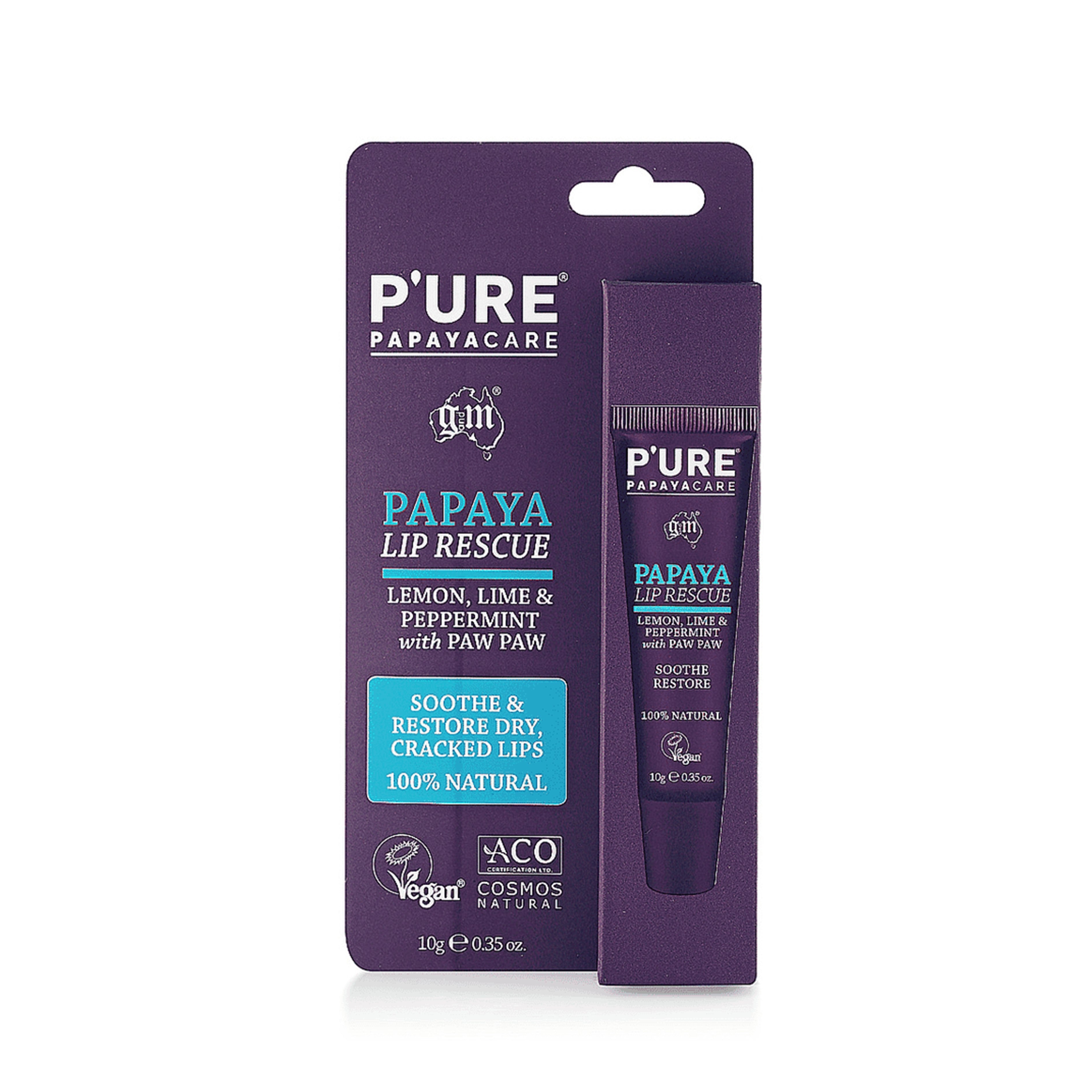 P'ure PapayaCare Papaya Lip Rescue 10g