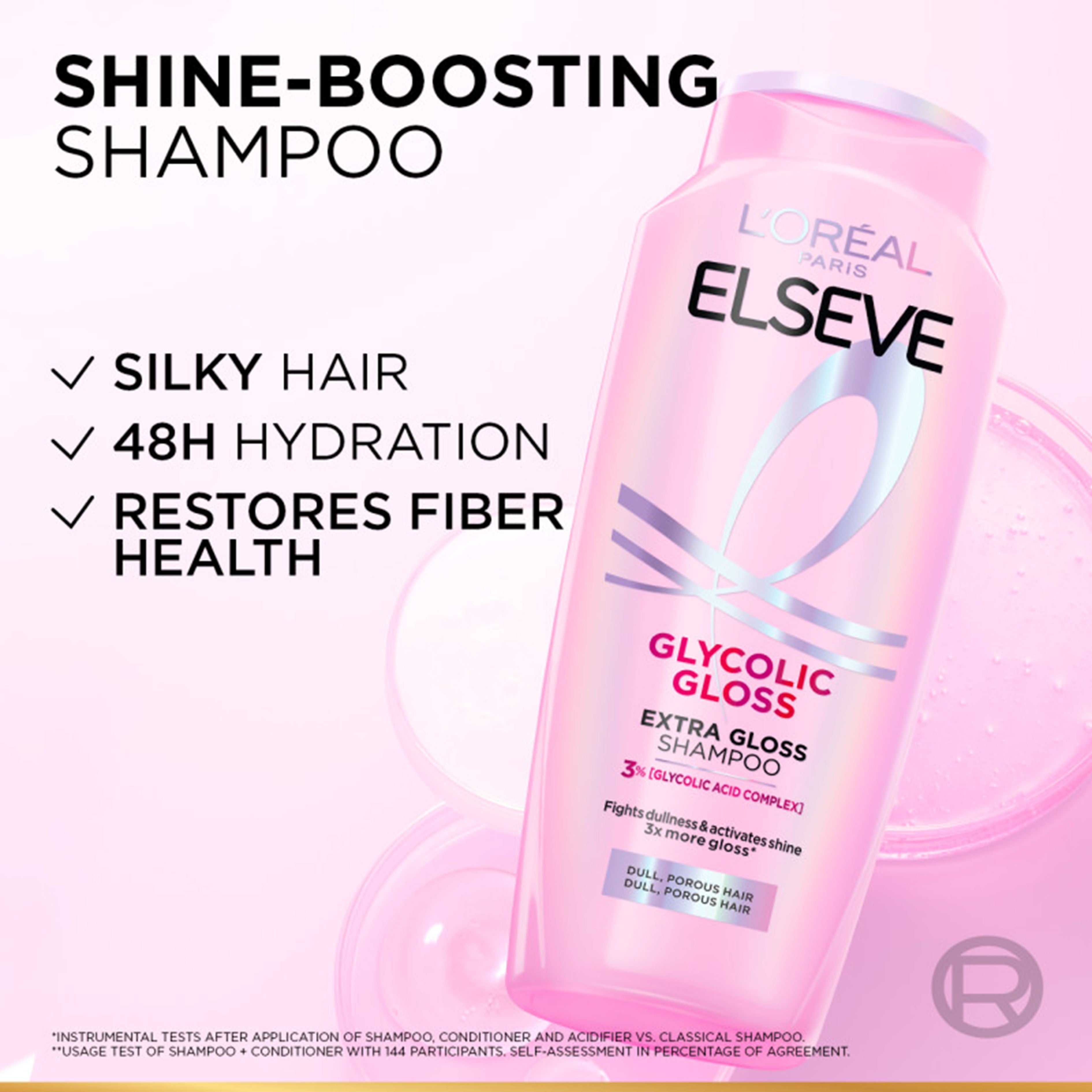 L'Oréal Paris Elseve Glycolic Gloss Extra Gloss Shampoo (280ml)