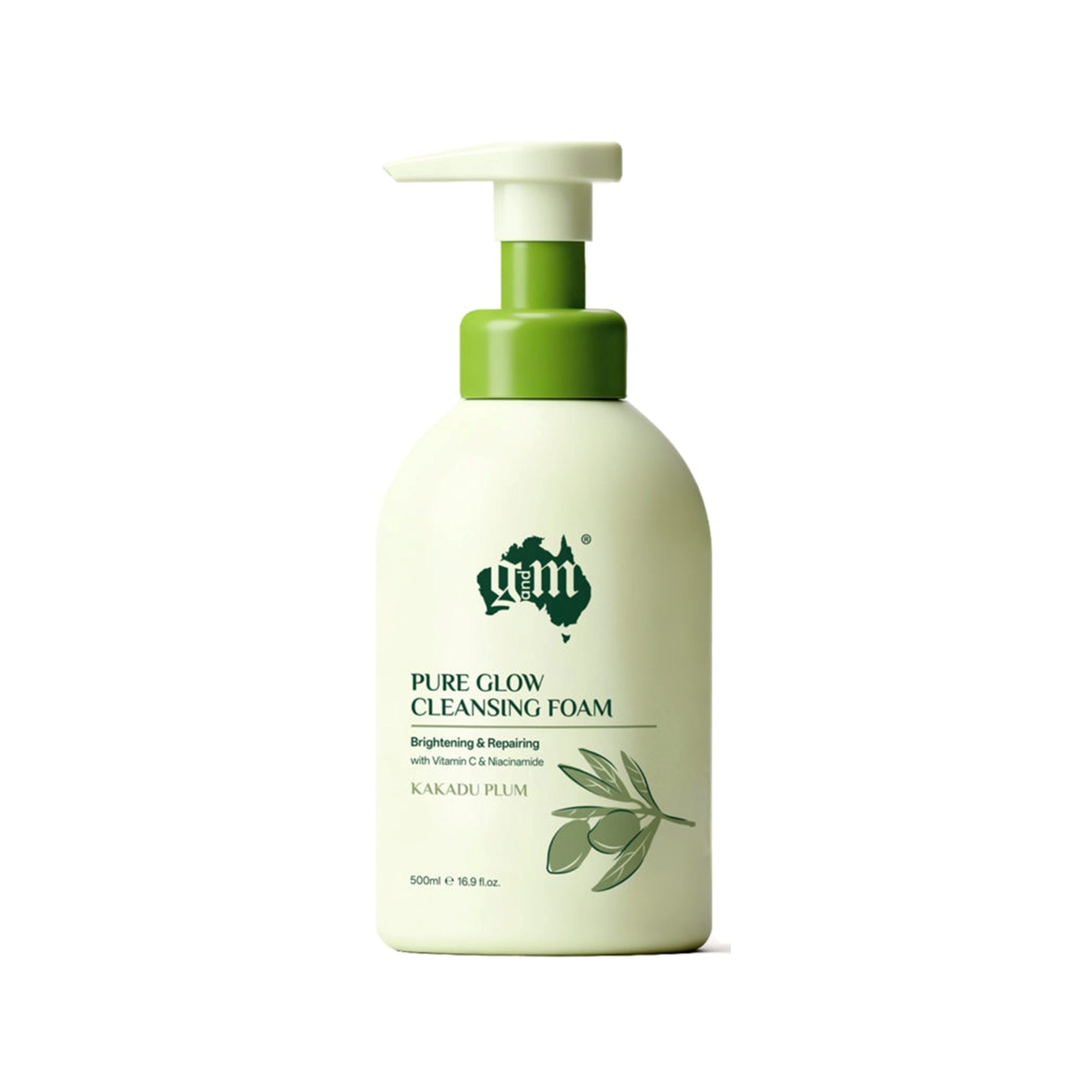 G and M Kakadu Plum Pure Glow Cleansing Foam with Vitamin C and Niacinamide (500ml)