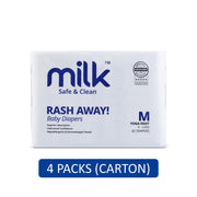 Milk Baby Diapers Yoga Pants - Size M, For 6-11kg (4 x 42's) [Carton]