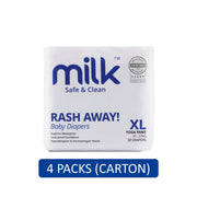 Milk Baby Diapers Yoga Pants - Size XL, For 15-22kg (4 x 30's) [Carton]