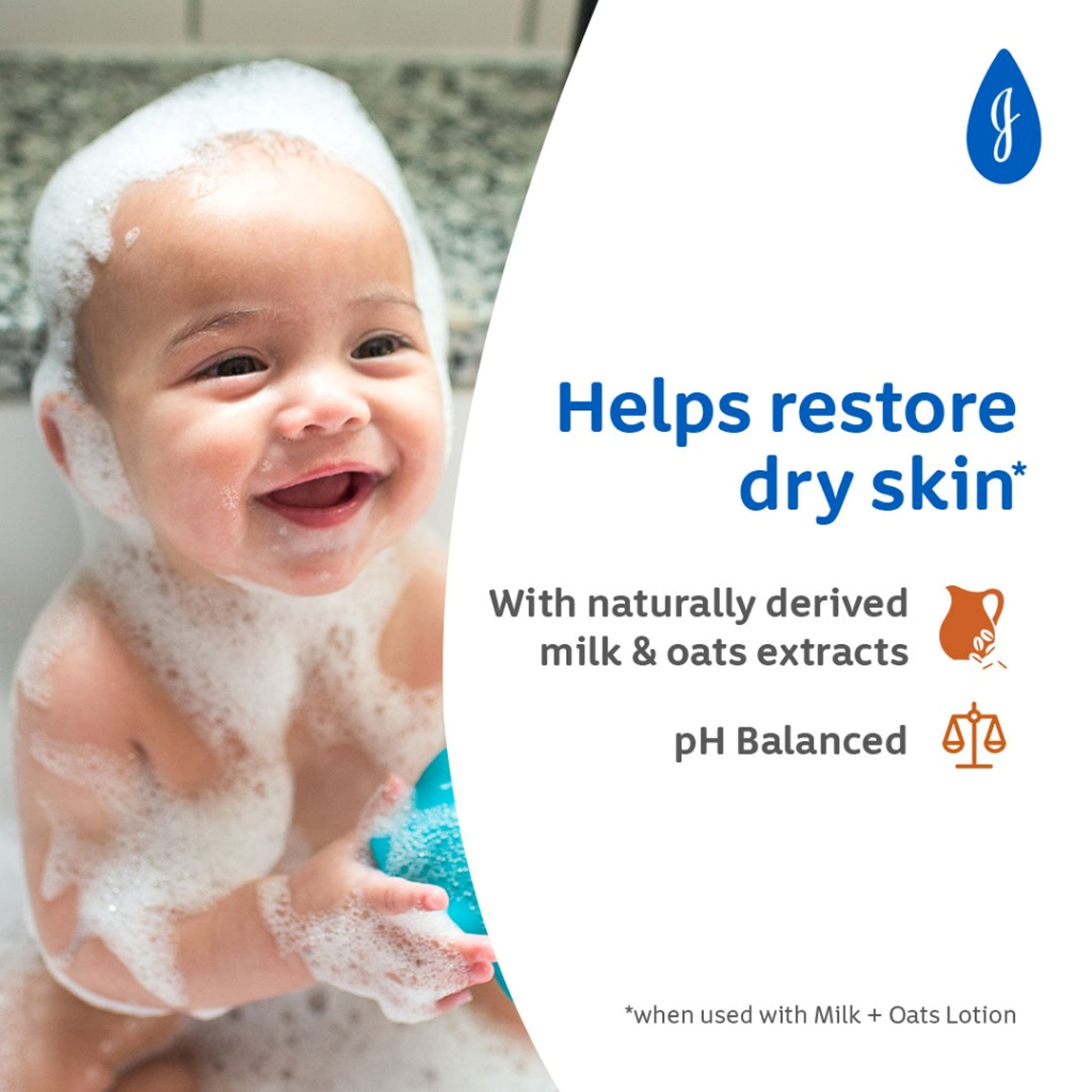 Johnson's Baby Milk + Oats Bath (1000ml)