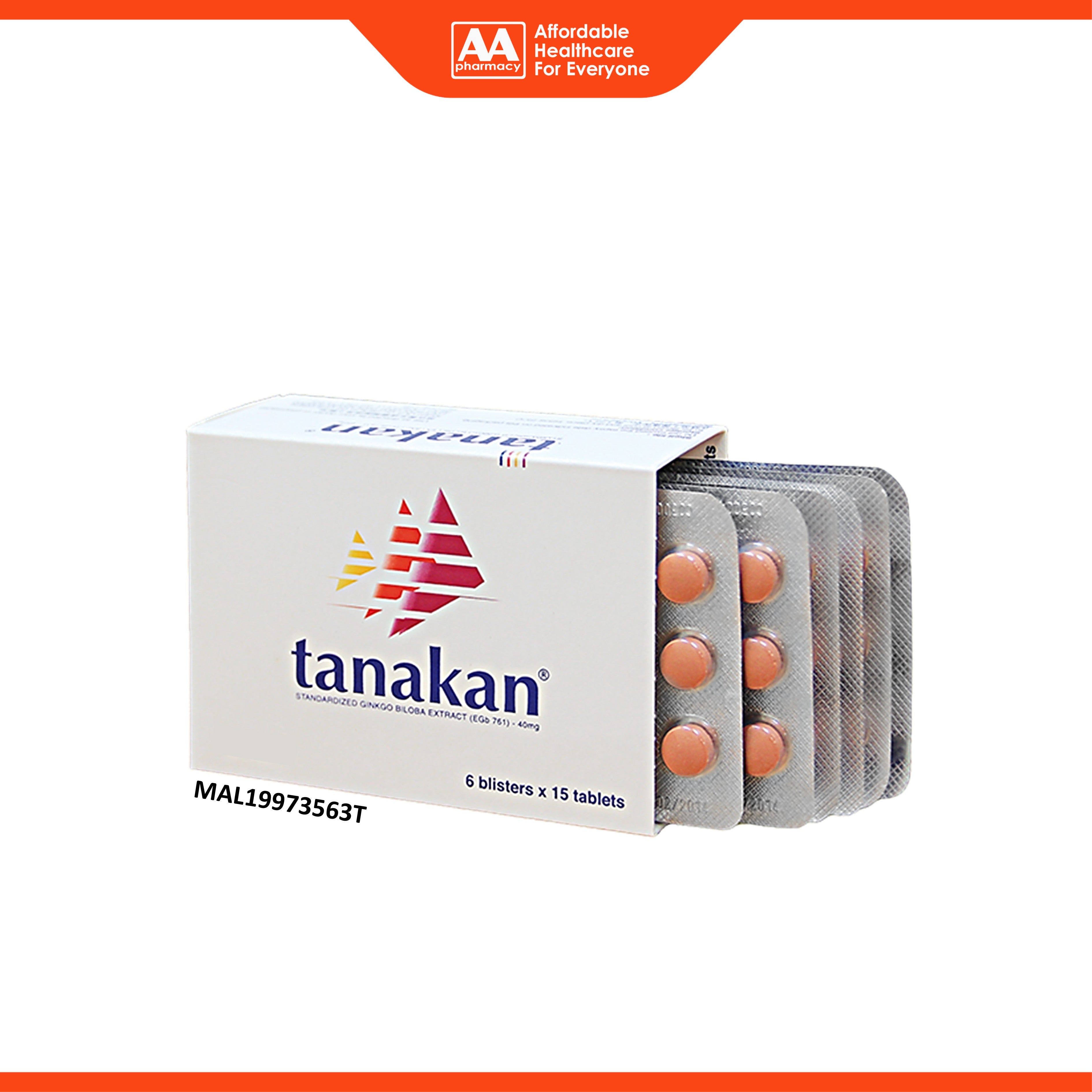 Tanakan Ginkgo Biloba 40mg Tablet (6 x 15's)