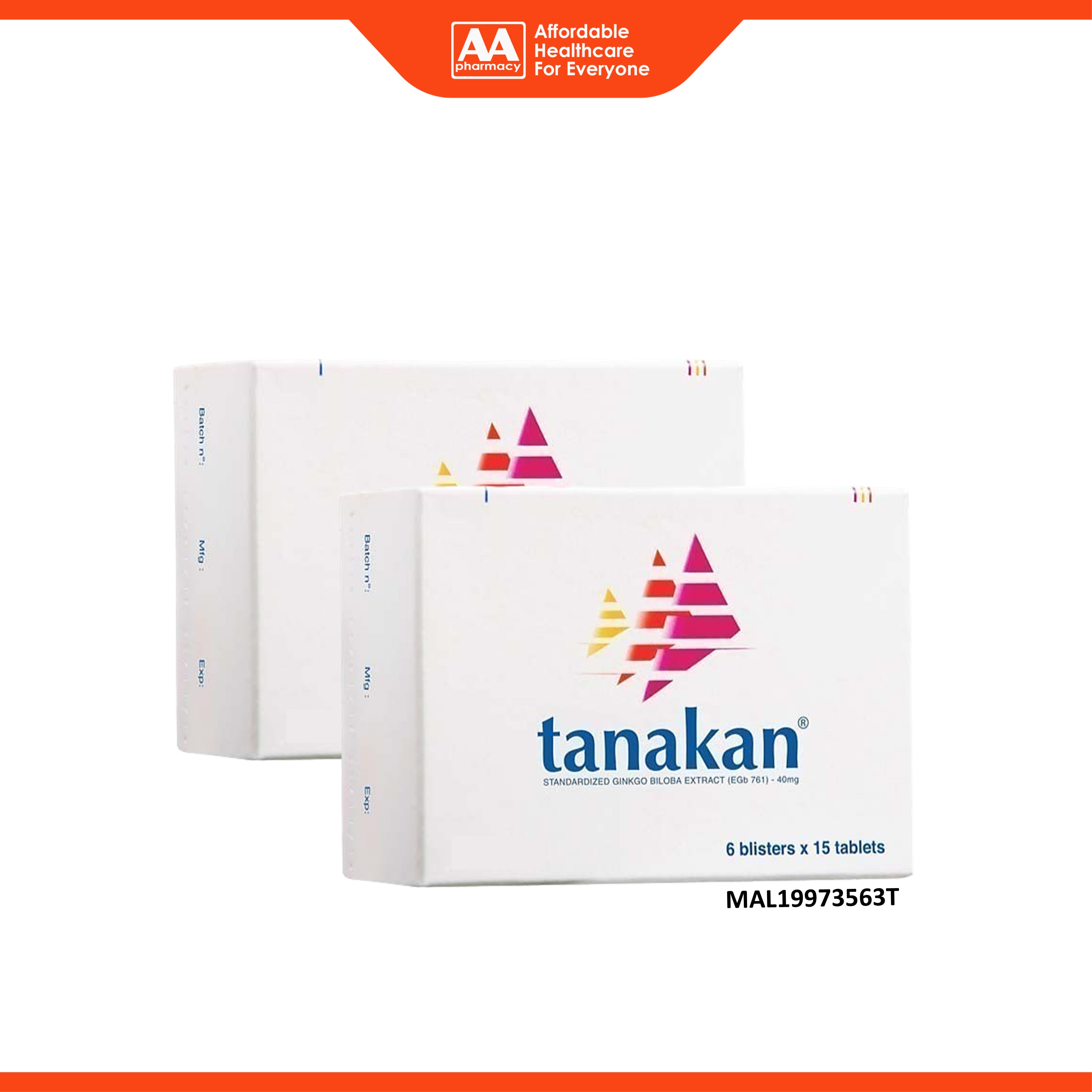 Tanakan Ginkgo Biloba 40mg Tablet (2 x 90's)