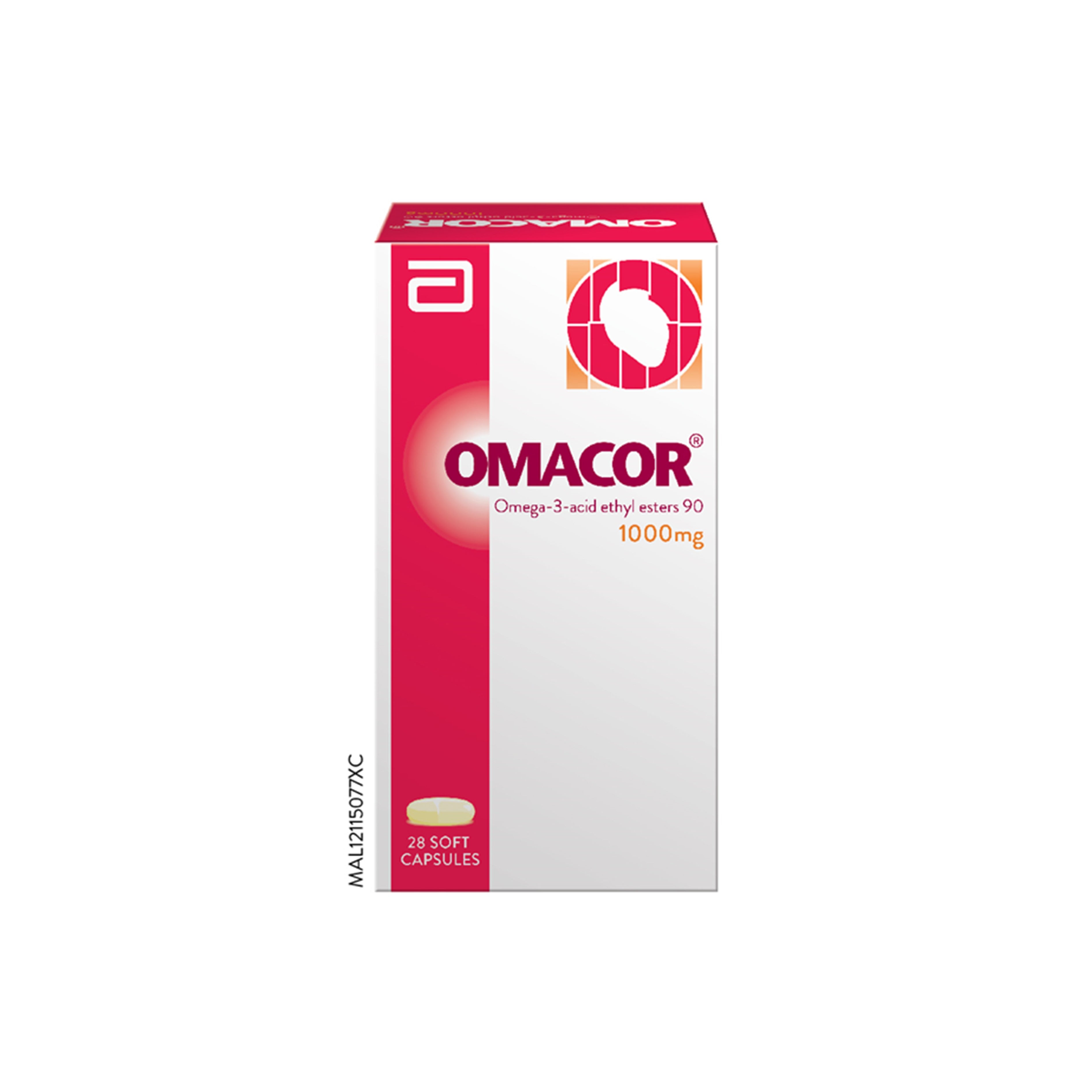 Omacor (Omega-3-Acid Ethyl Esters 90) 1000mg Soft Capsule (28's)