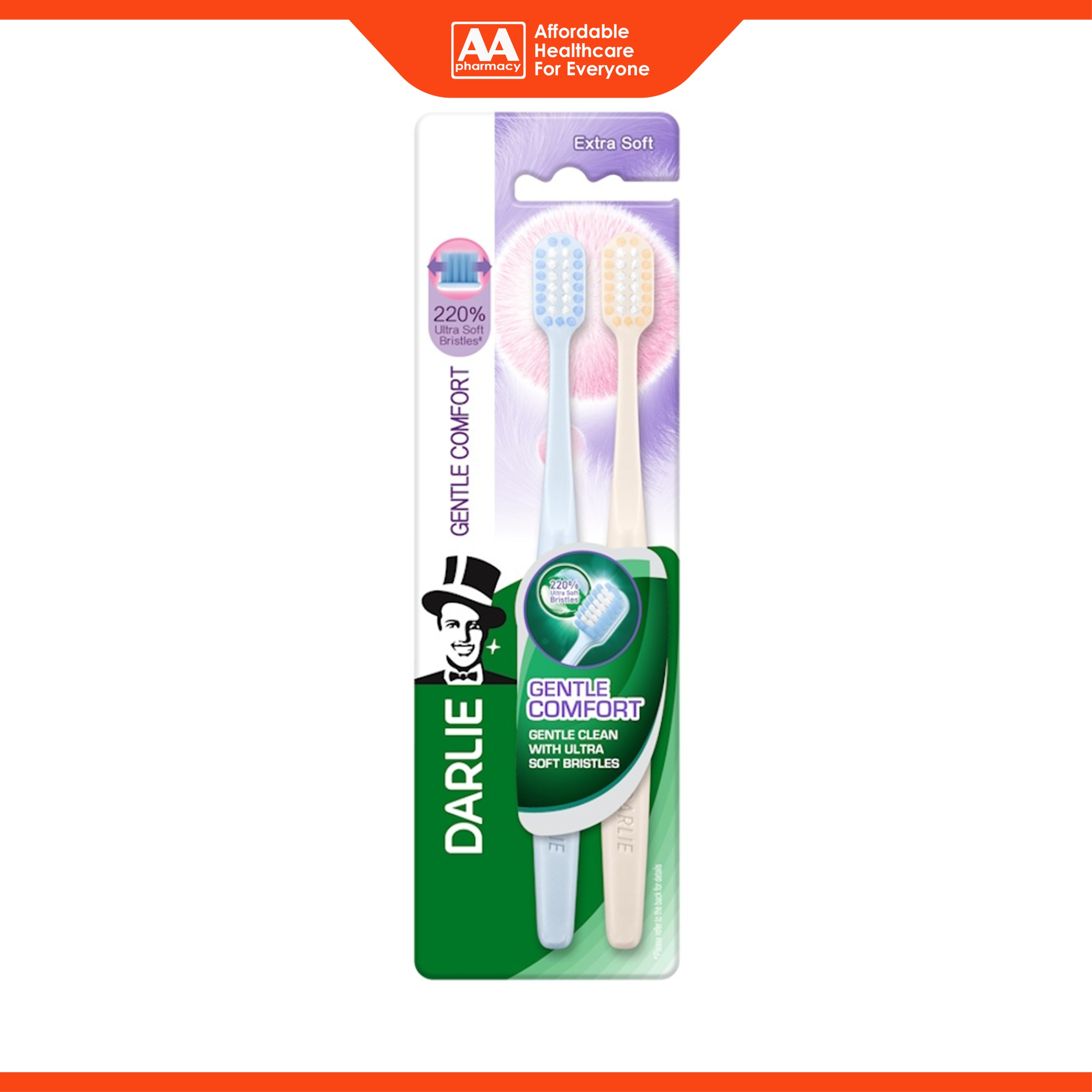 Darlie Toothbrush - Gentle Comfort, Extra Soft (2's)