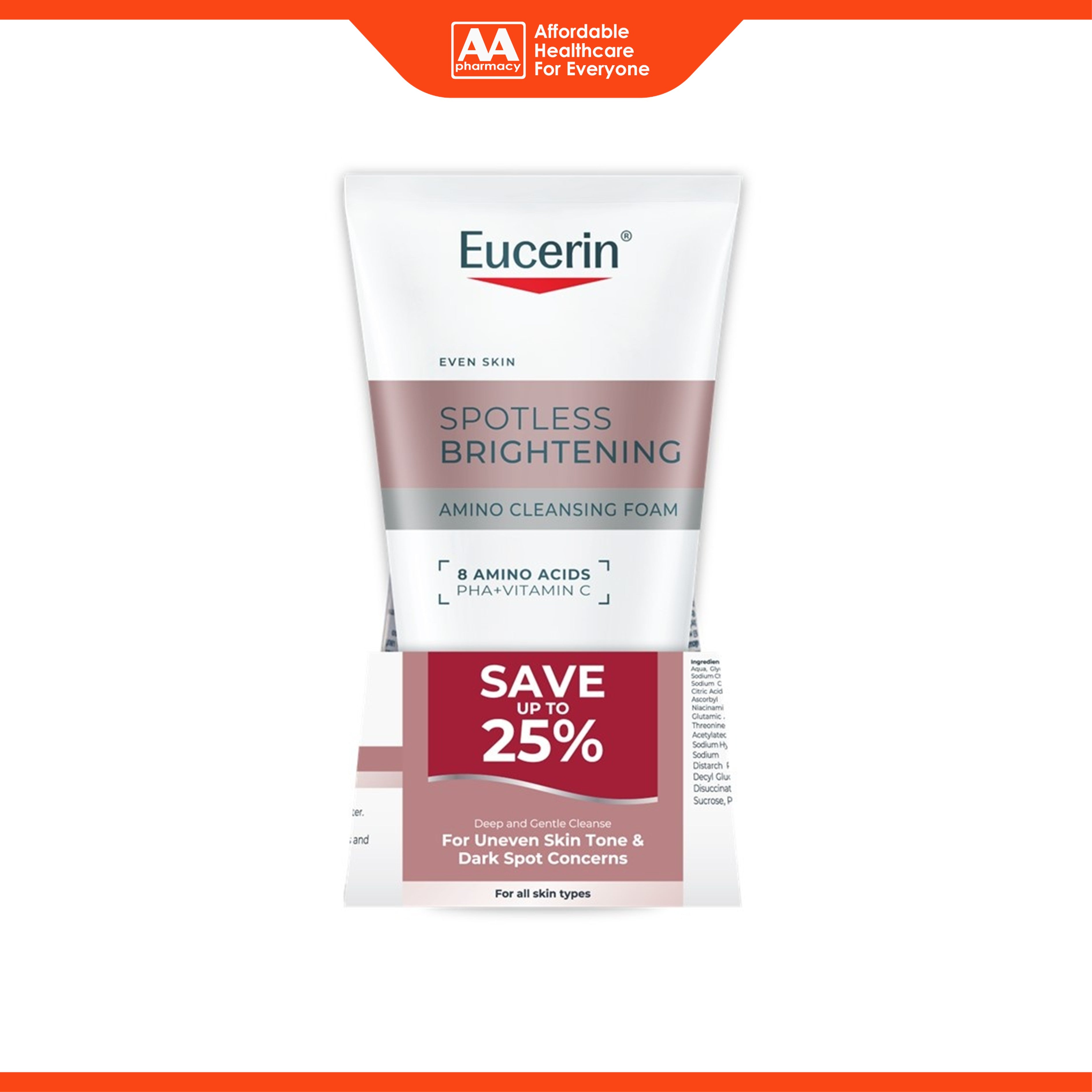 Eucerin Spotless Brightening Amino Cleansing Foam (2 x 150ml)