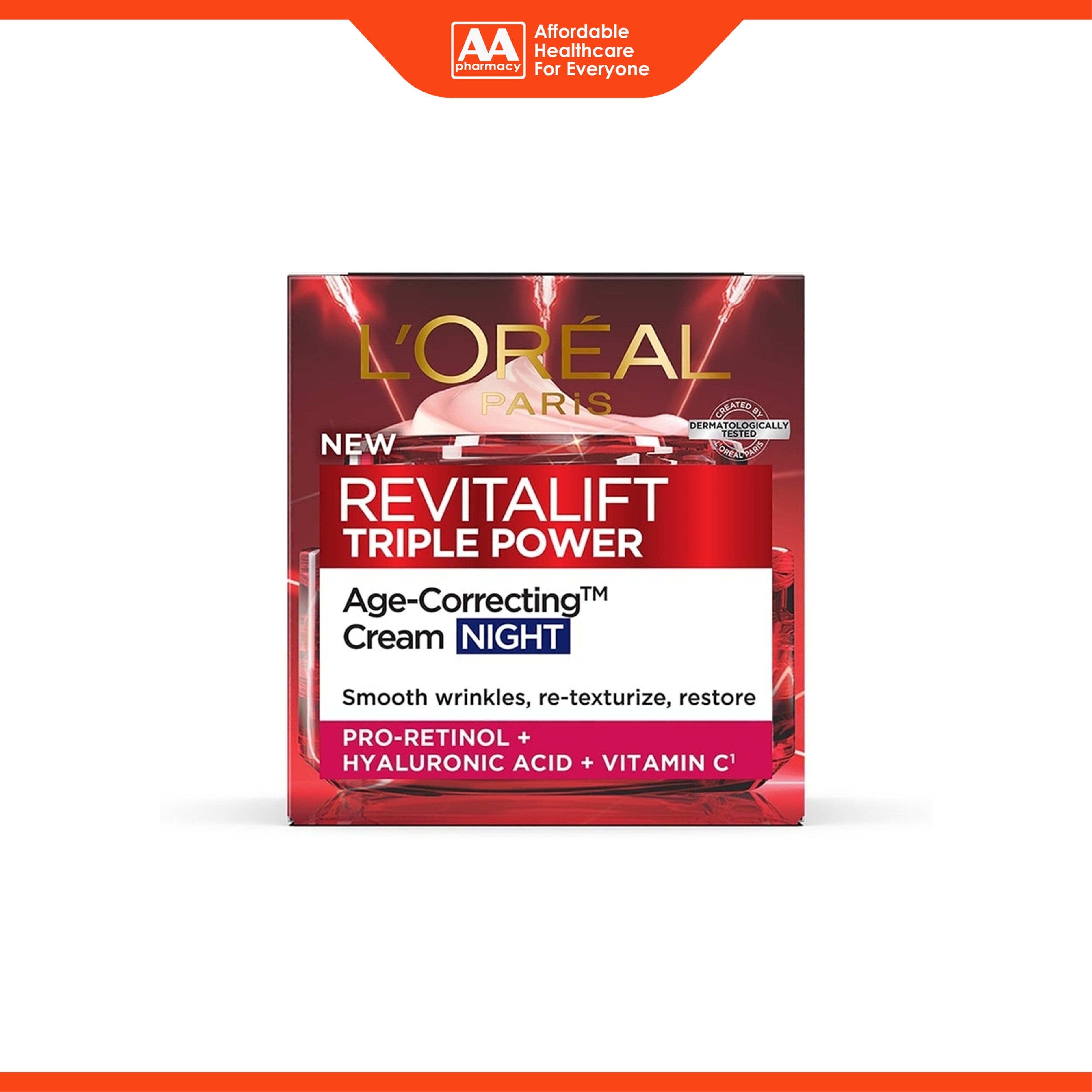 L'Oréal Paris RevitaLift Triple Power Age-Correcting Cream - Night (50ml)