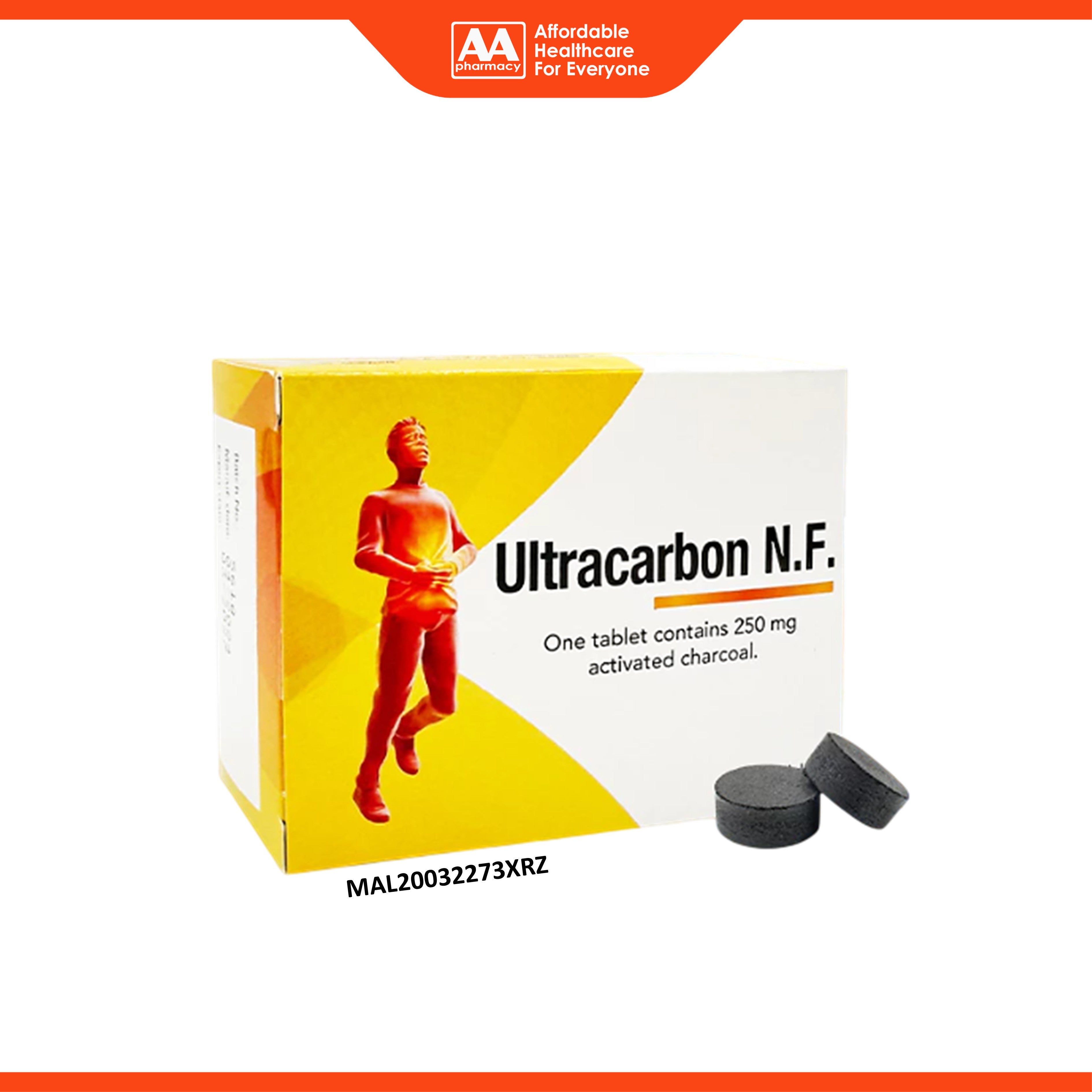 Ultracarbon N.F. 250mg Activated Charcoal Tablet (100's)