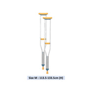 Movease Aluminium Height Adjustable Shoulder Crutches - Size M (1 Pair)