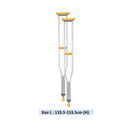 Movease Aluminium Height Adjustable Shoulder Crutches - Size L (1 Pair)