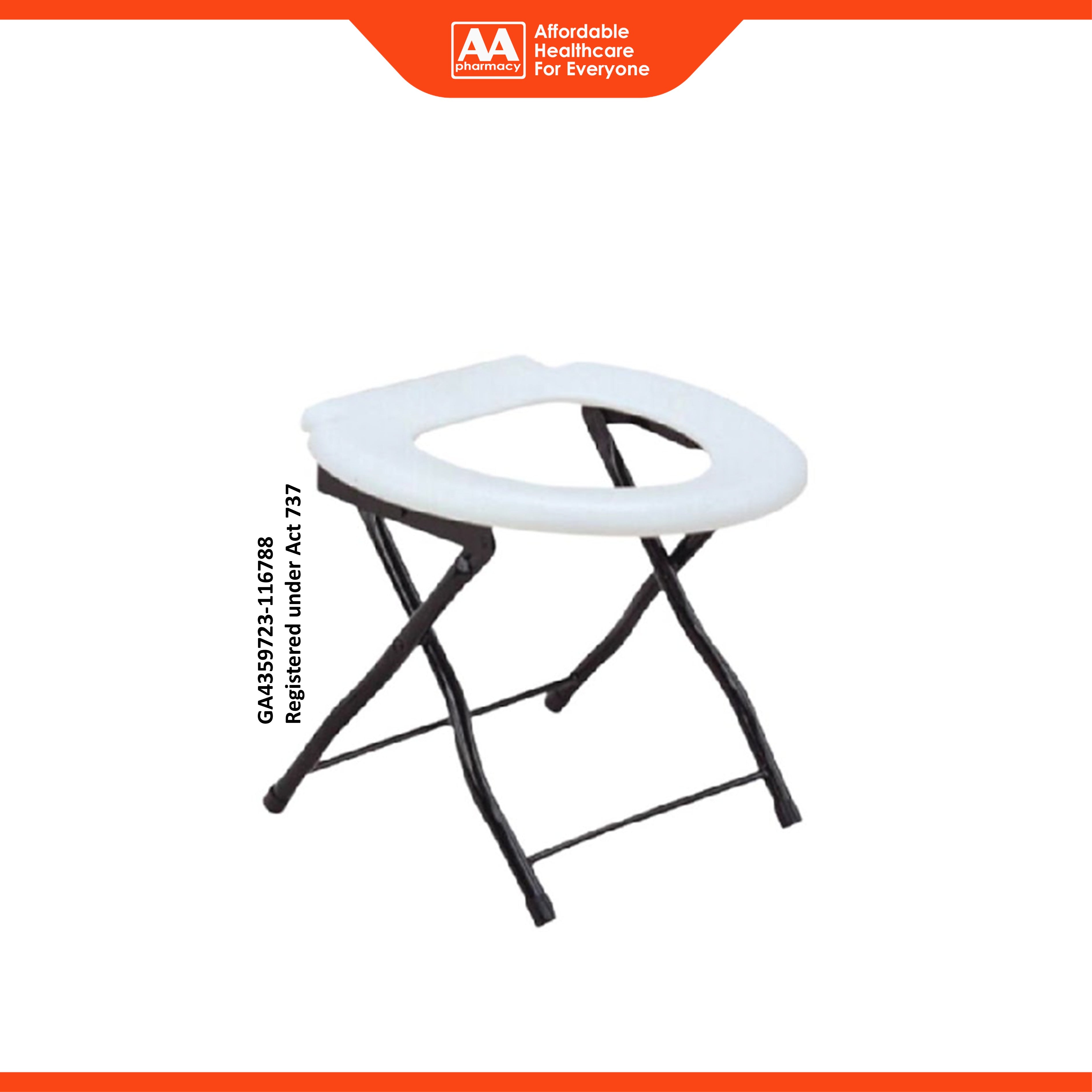 Movease Basic Steel Commode Chair - Toilet Aid, Without Bucket and Wheels