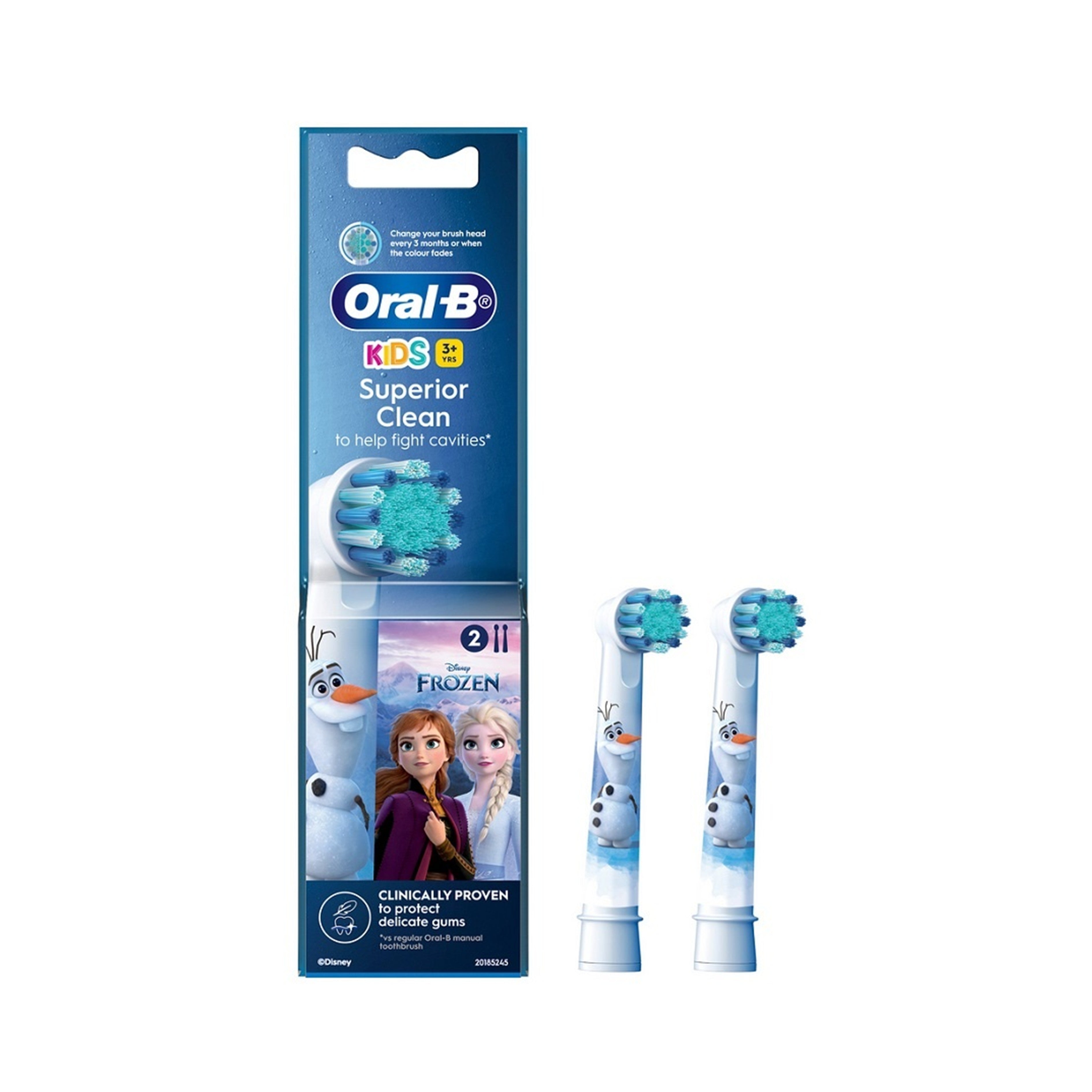 Oral-B Kids Superior Clean Replacement Brush Head - Disney Frozen (2's) - For Children 3+ Years