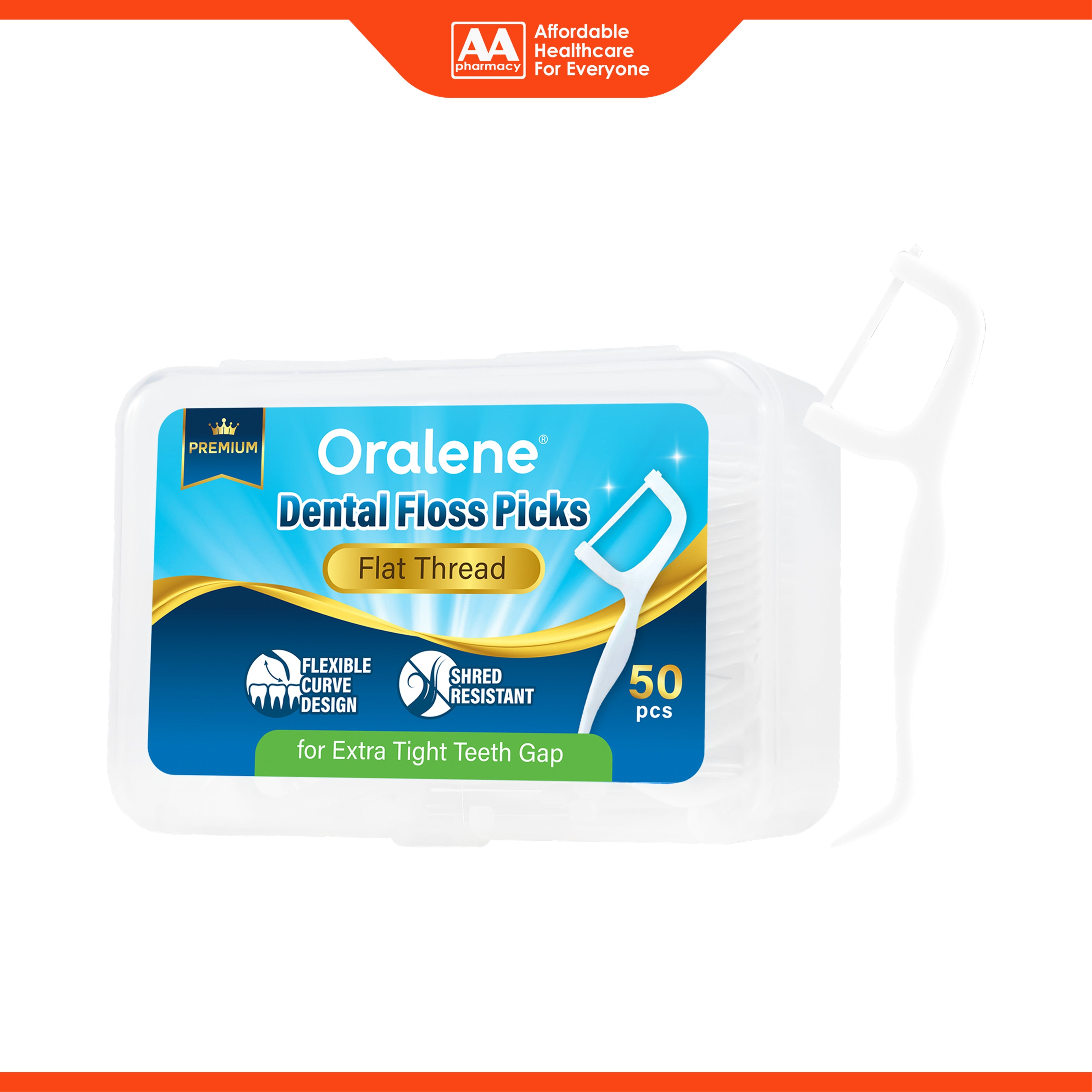 Oralene Dental Floss Picks - Flat Thread (50's)