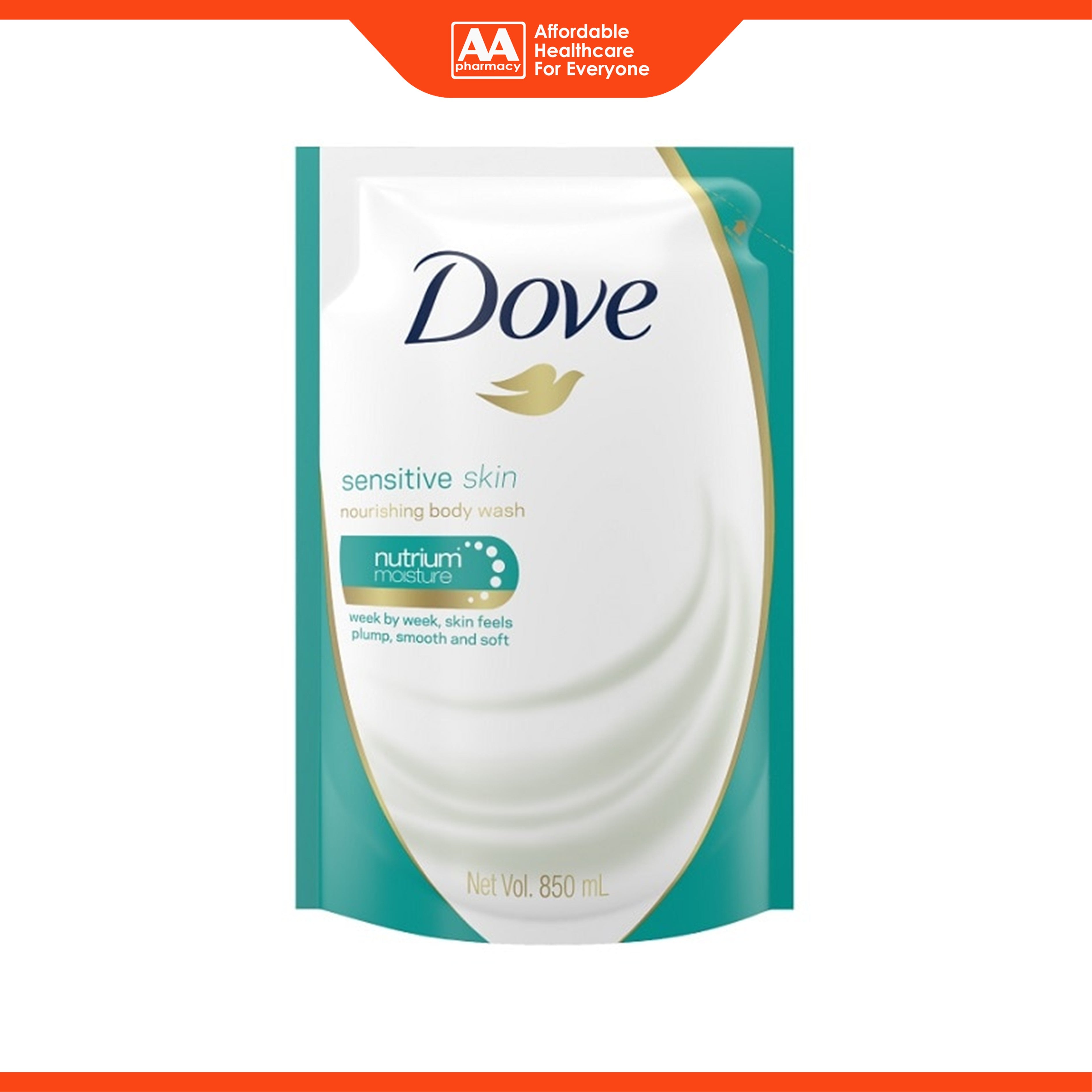 Dove Sensitive Skin Nutrium Moisture Body Wash Refill Pack (850ml)