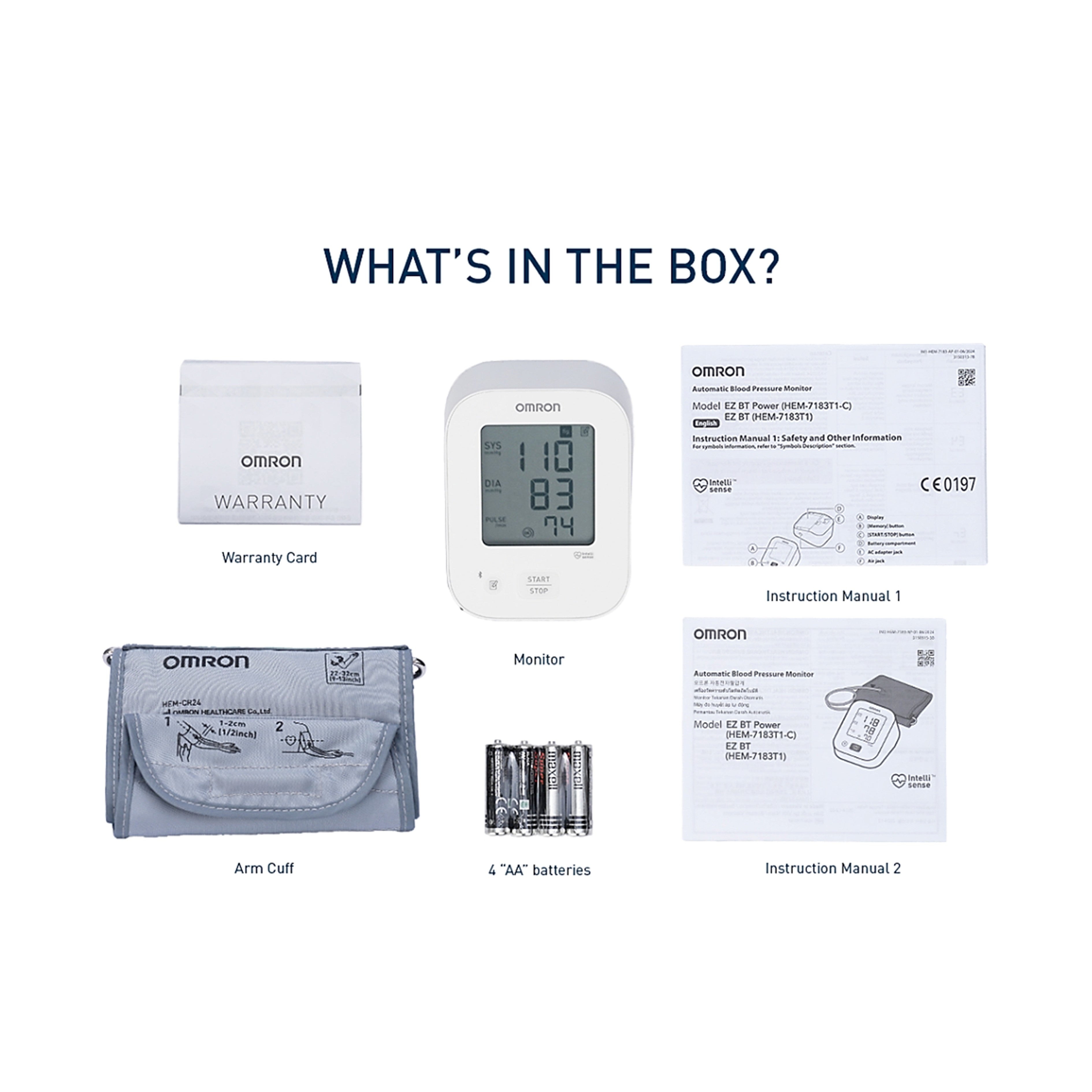 Omron EZ BT Auto Blood Pressure Monitor (Model: HEM-7183T1) [3+3 Years Warranty]