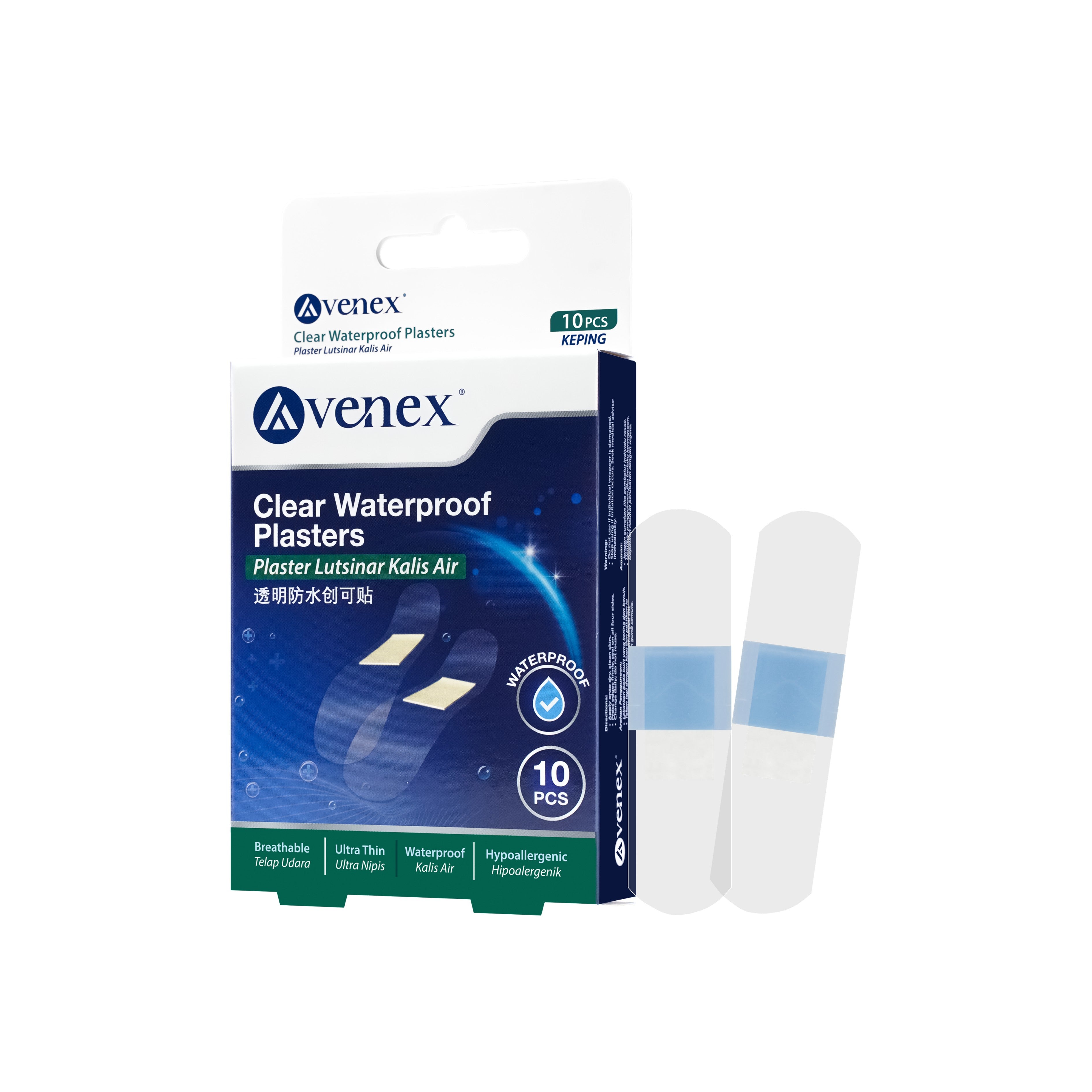 Avenex Clear Waterproof Plasters (10's)