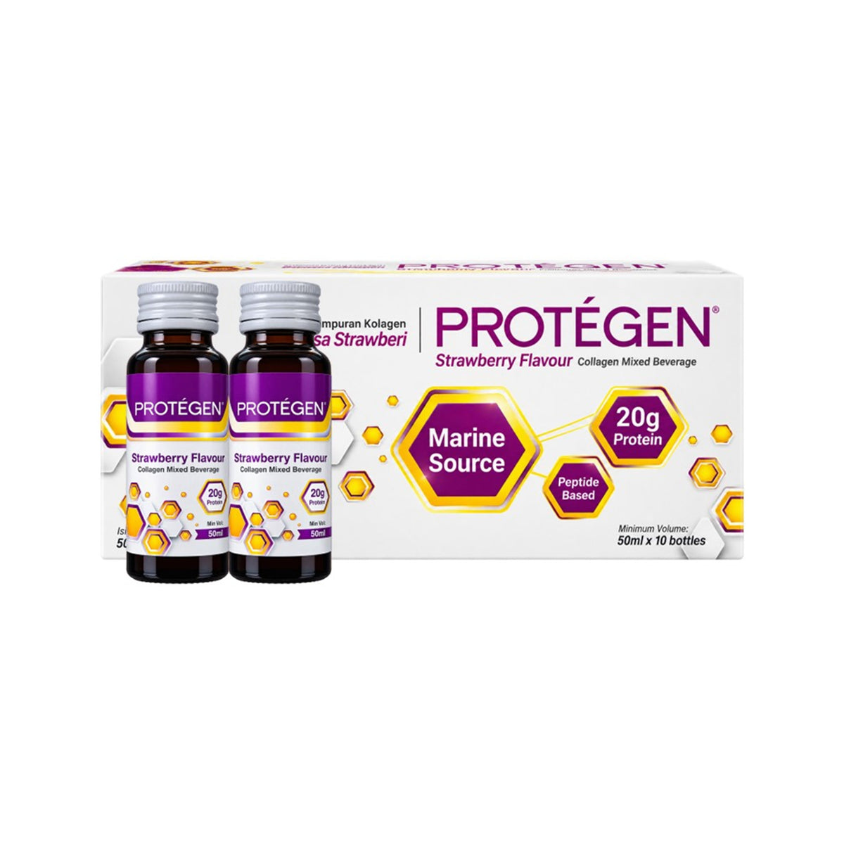 Protégen Collagen Mixed Beverage (10 x 50ml) - Strawberry Flavour