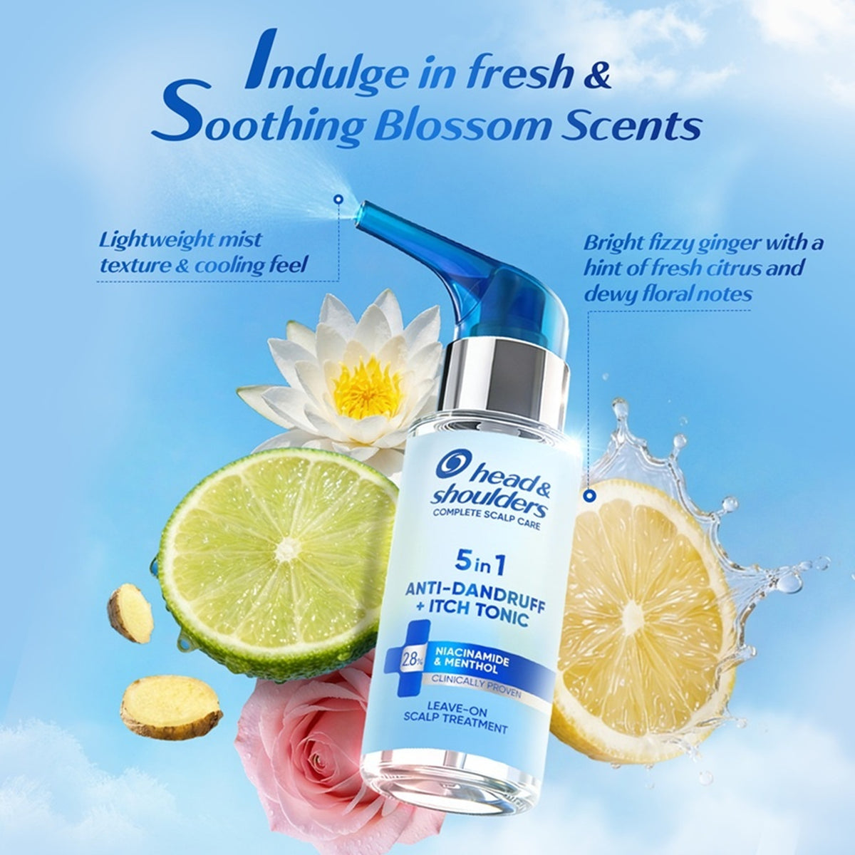 Head and Shoulders 5 in 1 Anti-Dandruff + Itch Tonic (50ml)