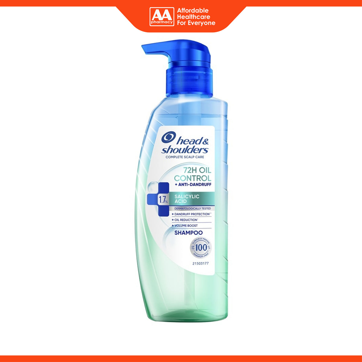 Head and Shoulders 72h Oil Control + Anti-Dandruff Shampoo (300g)