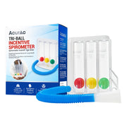 Acurac Tri-Ball Incentive Spirometer - Breathing Exercise Device for Lung Health and Recovery