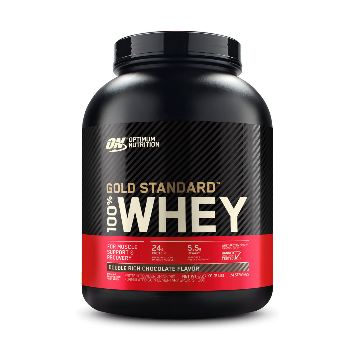 Optimum Nutrition Gold Standard 100% Whey Protein Powder Drink Mix - Double Rich Chocolate (2.27kg)